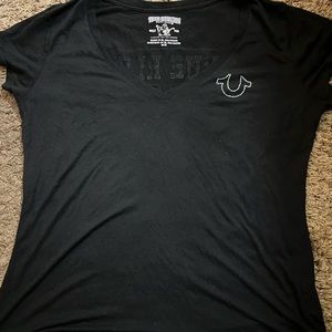 black true religion rhinestone shirt.
